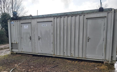 Self contained powered Kitchen Cabin with Toilet, Sink, Generator Water Storage 24x10. SLH - 