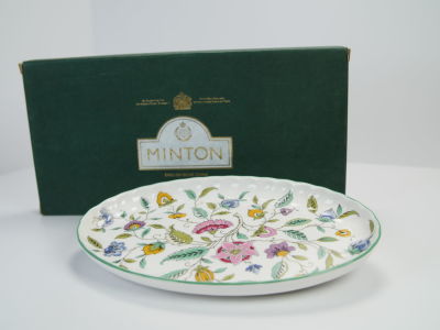 Richard Ginori Pittoria FIESOLE leaf shaped 11 1/2” shallow dish. Beautiful Minton Haddon Hall 