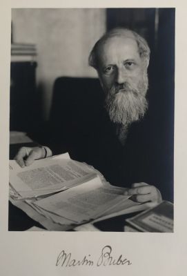 a Portrait of Martin Buber and his Grandfather Salomon Buber. Dated 1948.