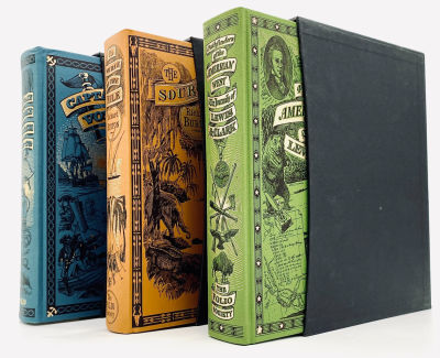Three Classic Travel Books - in Luxurious Folio Editions. 1. Captain Cook's Voyages 1768-1779. 