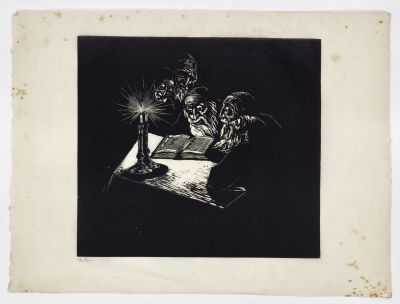 Large Woodcut by Joseph Budko - Signed. Large size woodcut. Signed in pencil by Budko. 
Print 