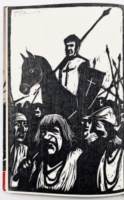 "Crusade" by Amos Oz - Dedicated by Jacob Pins and Signed on Woodcuts. Published by Sifryat 