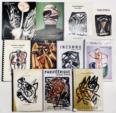 Jacques Grinberg - 11 Catalogs, of which 8 are rare self-published booklets. This lot includes 