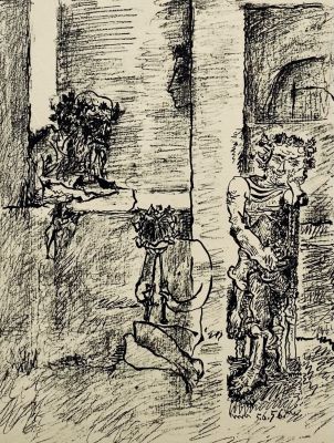 Picasso - Three Figures in Ancient Greece - Lithograph, 1956. The lithograph is not signed. 