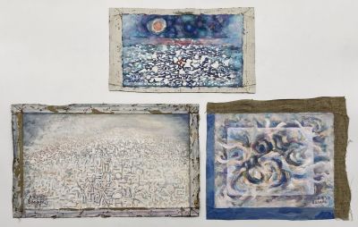 Sioma Baram - Three Original Paintings - 1970s
. Oil on canvas. 
The canvases were removed from 