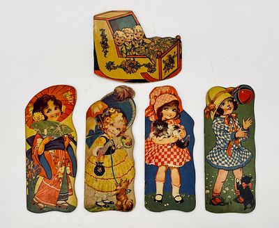 Five Rare Children's Books from the 1920s - Designed like Cut-Outs. Five booklets in English. 