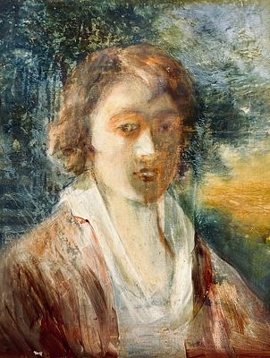 Unknown Artist - Portrait of a Boy - Oil Painting. Oil on plywood. 
Unsigned. 
Size: 24X19 cm. 