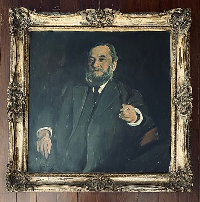 Pinchas Litvinovsky - Portrait of a Gentleman - Oil Painting. Signed. 
Oil on canvas. 
Given in 