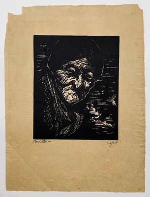 Joseph Budko - An Old Jew - Engraving
. Signed in pencil. 
Print size: 21X17 cm. 
Sheet size: 