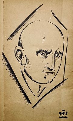 Sarah Shor, Avant-garde Artist - Drawing. Ink on paper. 
Size: 22X13 cm. 
Good-fair condition: 