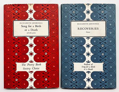 Elizabeth Jennings - Two First Editions - With Original Dust-jackets. 1. Songs for a Birth of a 