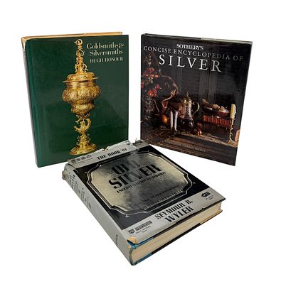 שלושה ספרים על כלי כסף. 1. The Book of Old Silver: English, American, foreign. by Seymour B. 