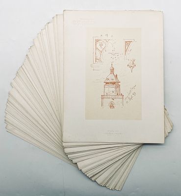 Travel Sketches - Franz Brantzky Drawings - Berlin 1900. Reise Skizzen von Franz Brantzky 