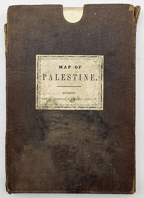 Large, Folding Map of Palestine - Van de Velde - London, 19th Century. Stanford's New Series of 