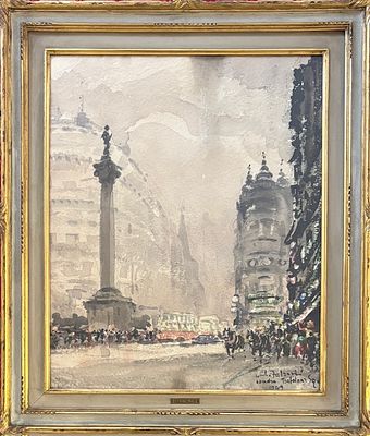 Giulio Falzoni Milano 1900 - 1979 Londra, Trafalgar Square - Giulio Falzoni Milano 1900 - 1979 