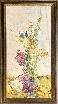 Paolo Punzo Bergamo 1906 - 1979 Fiori - Paolo Punzo Bergamo 1906 - 1979 Fiori Olio su tela cm 