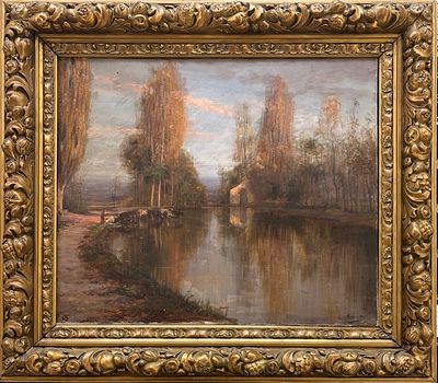 Giovanni Rava Alba (CN) 1874 - Aglie (TO) 1944 Paesaggio lacustre - Giovanni Rava Alba (CN) 1874 - 