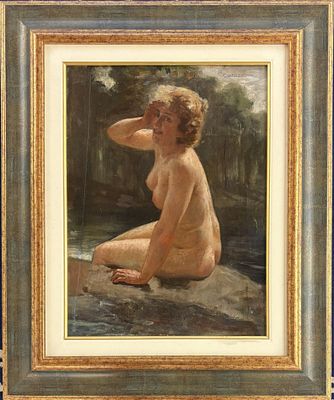 Oreste Garaccioni Torino 1881 - ? Nudo femminile - Oreste Garaccioni Torino 1881 - ? Nudo 