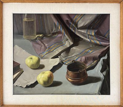 Ugo Martinotti Casale Monferrato 1905 – 1989 Natura morta con mele - Ugo Martinotti Casale 