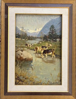 Ottorino Campagnari Mestre 1910 – 1982 Torino (TO) Val Ferret, Courmayeur - Ottorino Campagnari 