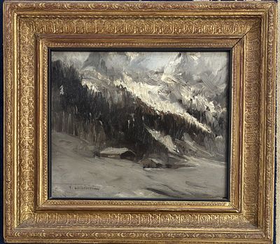 Vittorio Cavalleri Torino 1860 - Gerbido (TO) 1938 Neve in montagna - Vittorio Cavalleri Torino 