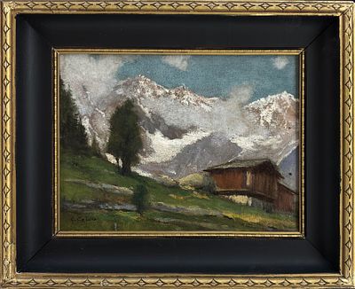 Giovanni Colmo Milano 1867 -1947 Paesaggio montano - Giovanni Colmo Milano 1867 -1947 Paesaggio 