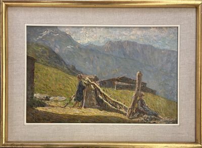 Pompilio Seveso Milano 1877 – 1949 Pastorelle in alta montagna - Pompilio Seveso Milano 1877 – 