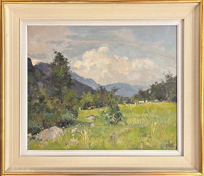Carlo Musso Torino 1907 – 1968 Paesaggio - Carlo Musso Torino 1907 – 1968 Paesaggio Olio su tavola 