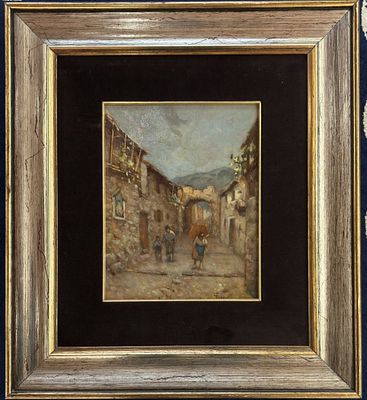 Lorenzo Gignous Modena 1862 – 1952 Porto Ceresio (VA) Stradina appenninica - Lorenzo Gignous 