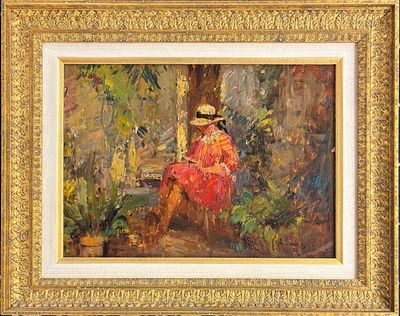 Alessandro Lupo Torino 1876 – 1953 La lettura - Alessandro Lupo Torino 1876 – 1953 La lettura Olio 