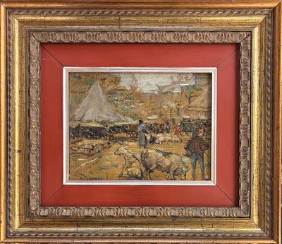 Alberto Ferrero Vercelli 1888 - 1963 Roma Mercato rionale a Vercelli - Alberto Ferrero Vercelli 