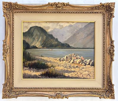 Ferruccio Piovano Cambiano (TO) 1890 – 1980 Baveno, lago e monte orfano - Ferruccio Piovano 