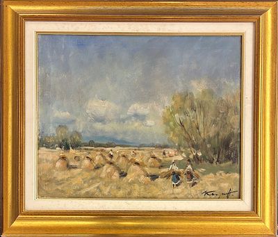 Ivan Karpoff Russia 1898 - Milano 1970 La raccolta del grano - Ivan Karpoff Russia 1898 - Milano 