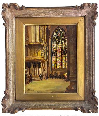 A Ventura Italia XIX secolo Interno del duomo di Milano - A Ventura Italia XIX secolo Interno del 