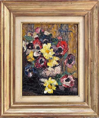 Agostino Bosia Torino 1886 – 1962 Anemoni - Agostino Bosia Torino 1886 – 1962 Anemoni Olio su 