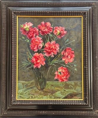 Ida Celeri Viena Milano 1877 – 1944 Vaso di garofani - Ida Celeri Viena Milano 1877 – 1944 Vaso di 