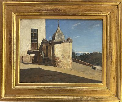 Alberto Pasini Busseto (PR) 1826 - 1899 Cavoretto (TO) Il pozzetto di Cavoretto - Alberto Pasini 