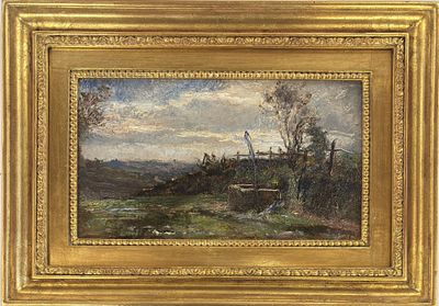 Leonardo Bistolfi, Casale Monferrato (Al) 1895 - La Loggia (To) 1933, Paesaggio collinare