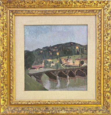 Felice Casorati, Novara 1883 - Torino 1963, Ponte di Moncalieri