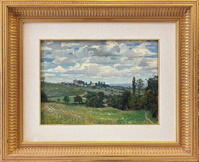 Giulio Boetto, Torino 1894 - 1967, Veduta di Revigliasco torinese