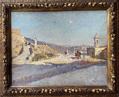 Lidio Ajmone, Coggiola (Bi) 1884 - Andezeno (Bi) 1945, Veduta Di Sant’Ampelio, Bordighera