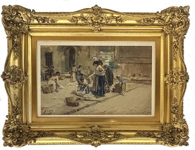 Enrico Gamba, Torino 1831 - 1883, Calle a Venezia - Enrico 