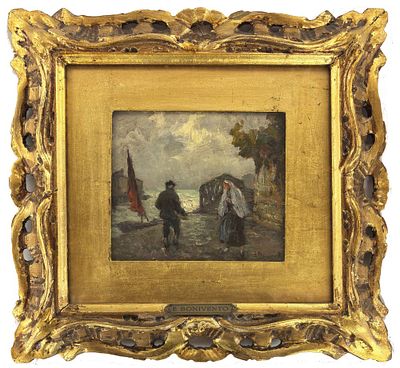 Eugenio Bonivento, Chioggia (Ve) 1880 - 1956 Milano, Tempo burrascoso in giudecca (Venezia)