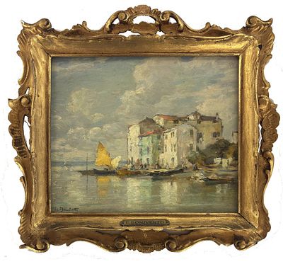 Eugenio Bonivento, Chioggia (ve) 1880 - 1956 Milano, Portosecco in laguna di Venezia