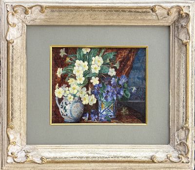 Giuseppe Manzone, Asti 1887 - 1983 Torino, Primule e Viole