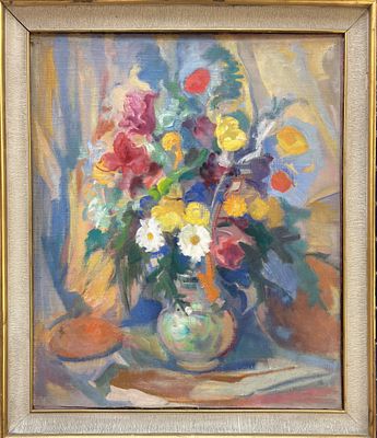 MARIO MICHELETTI BALZOLA (AL) 1892 - TORINO 1975 Vaso di fiori - MARIO MICHELETTI BALZOLA (AL) 