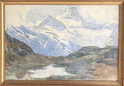 RAFFAELE DE GRADA MILANO 1885 - 1957 Paesaggio alpino - RAFFAELE DE GRADA MILANO 1885 - 1957 