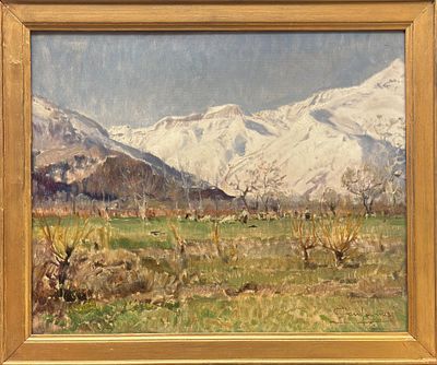 OTTORINO CAMPAGNARI MESTRE 1910 - TORINO 1982 Val di Susa, dintorni di Bussoleno - OTTORINO 