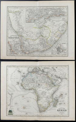 Meyer - 5 Maps of Africa. This fine map engraving is from Joseph Meyer's Zeitungs-Atlas f&uuml;r 