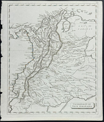Arrowsmith & Lewis - Map of Viceroyalty of New Granada. This engraved map is from Aaron 